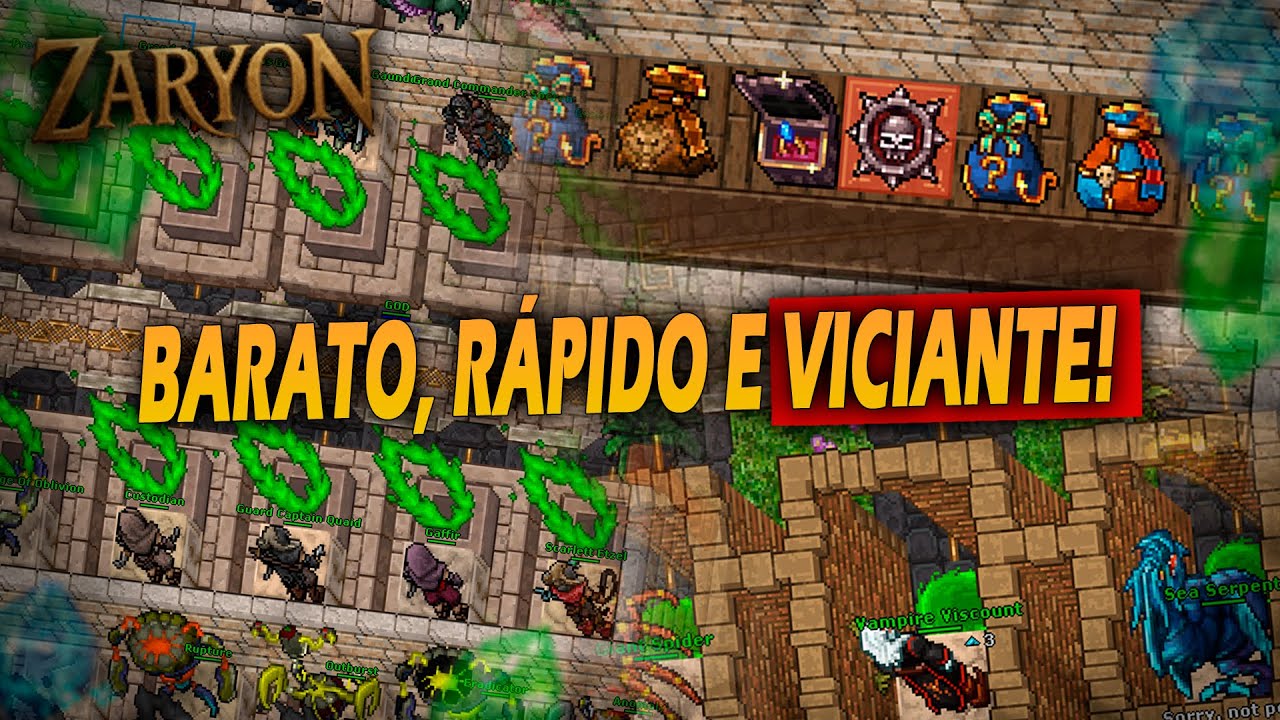 Novo OTServer Zaryon 15x &ndash; Barato, R&aacute;pido e Perfeito pra Upar Sem Estresse!