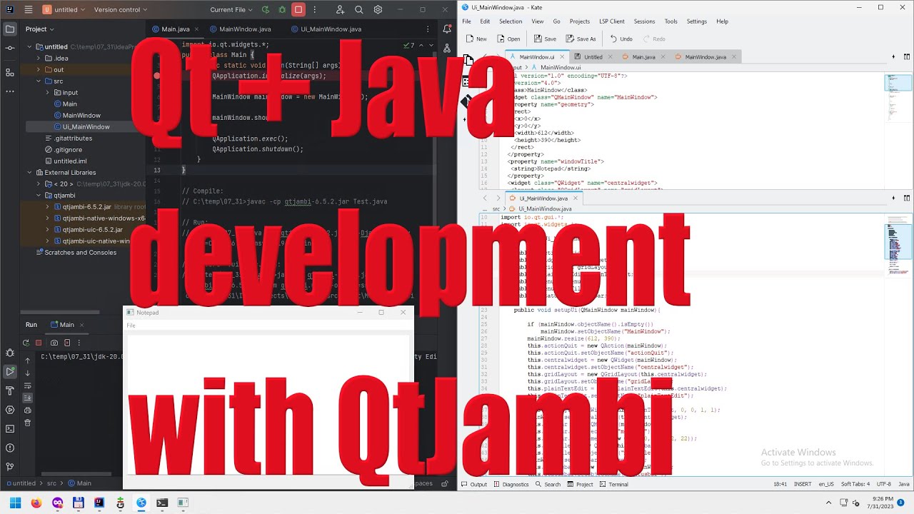 Qt Framework and Java with QtJambi development complete tutorial 3 hours - July 2023 - f215d1ba