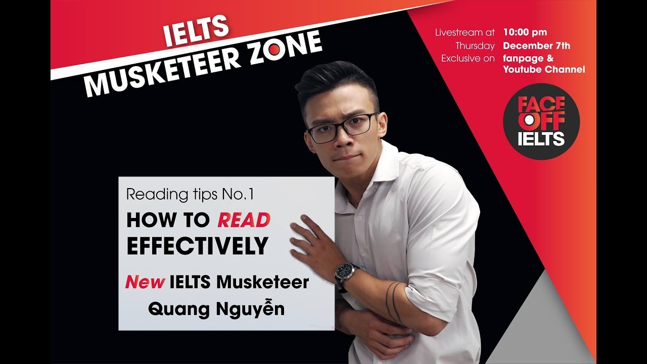 IELTS MUSKETEER ZONE | READING: How to read effectively | New Musketeer Quang Nguyễn