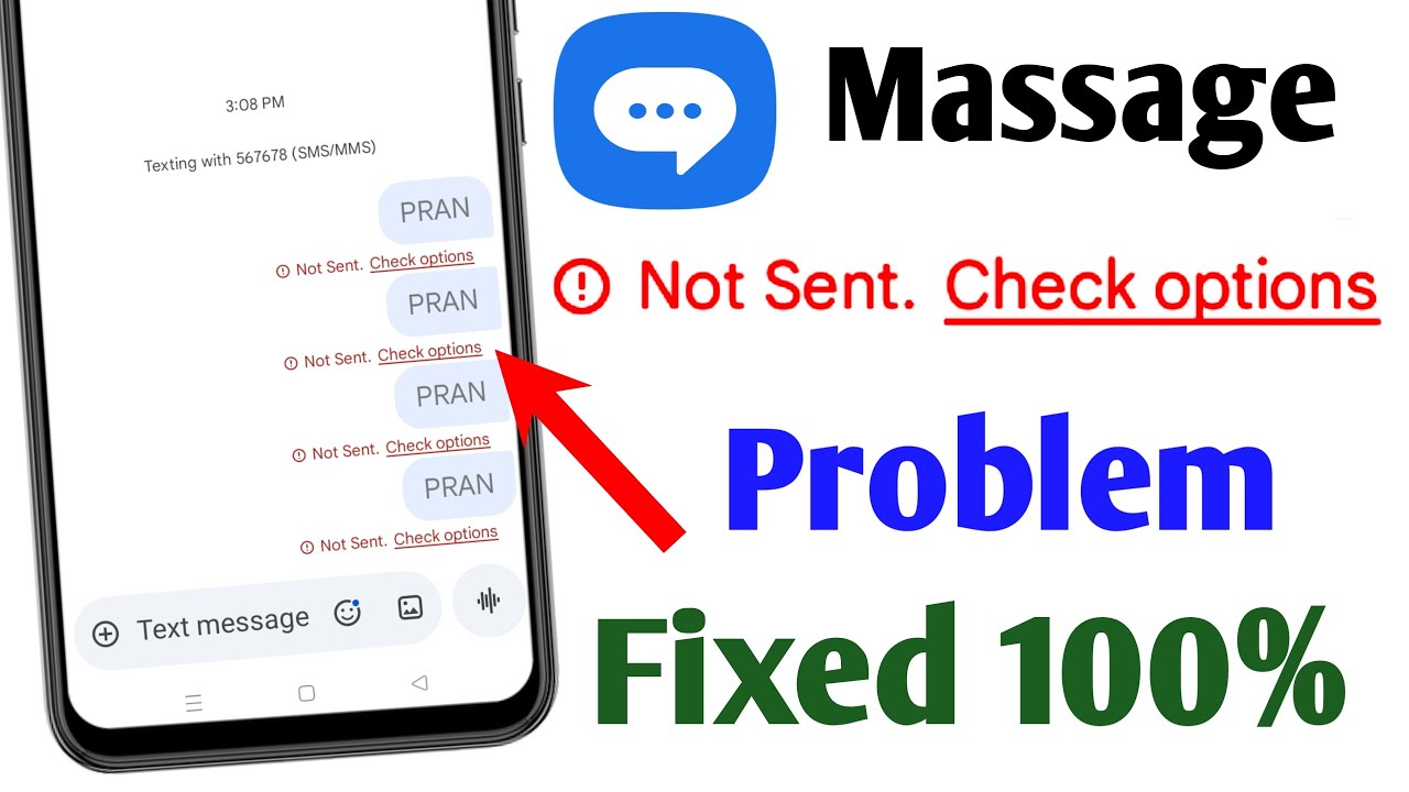 Not sent check options problem solved in google Massage app  | Massage app me sms send nahi ho raha