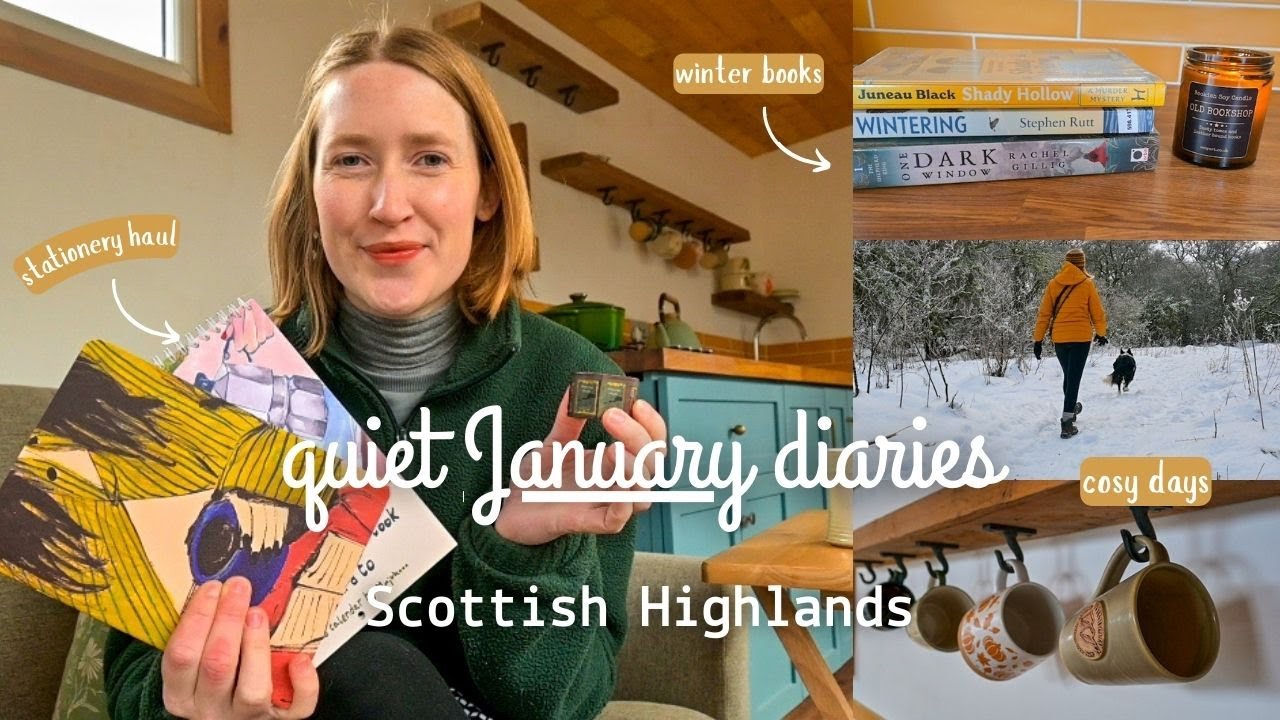 A Slow January in Scotland ❄️ winter walks, decorating, library books & stationery haul 📚🏠🖊️