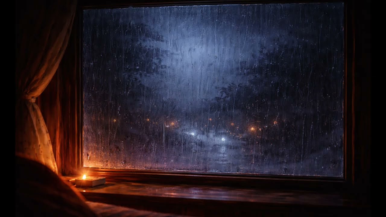 Rainy night Window | Calm Ambient Sound