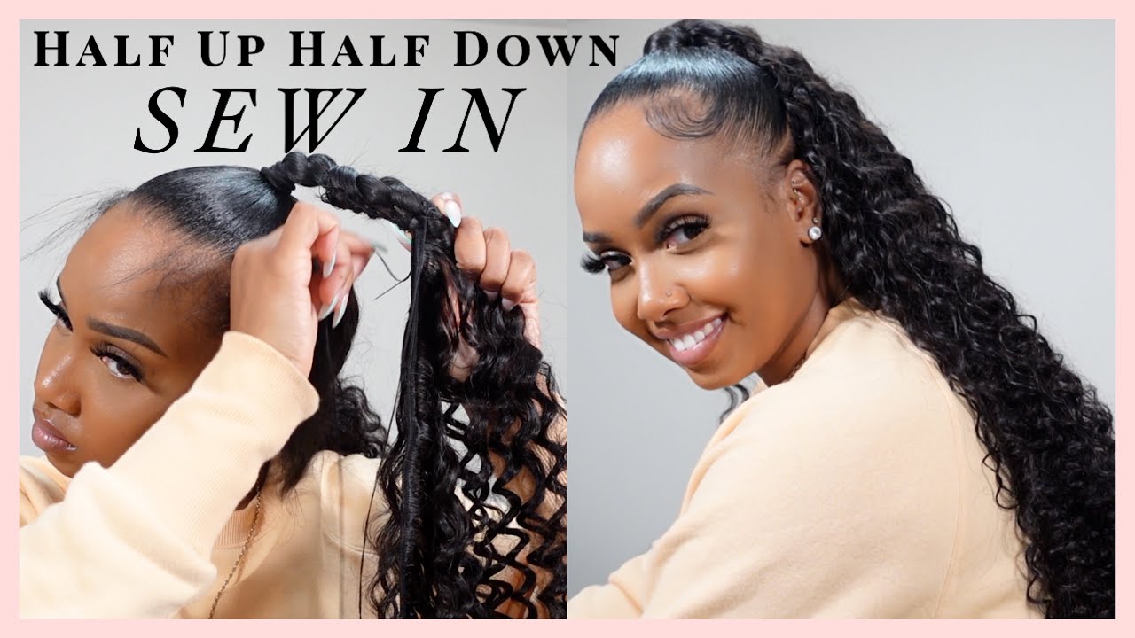 Как пришить половину вверх, половину вниз || 100% натуральные волосы от Ula Hair