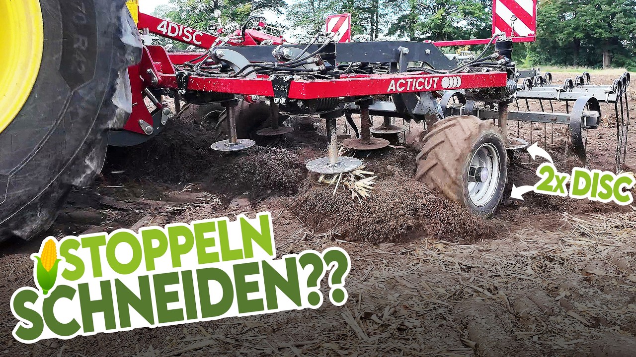 🔪🌽 Maisstoppeln auf 2cm ABSCHNEIDEN – Stoppelsturz mit 4,50m Acticut Schneidgrubber!