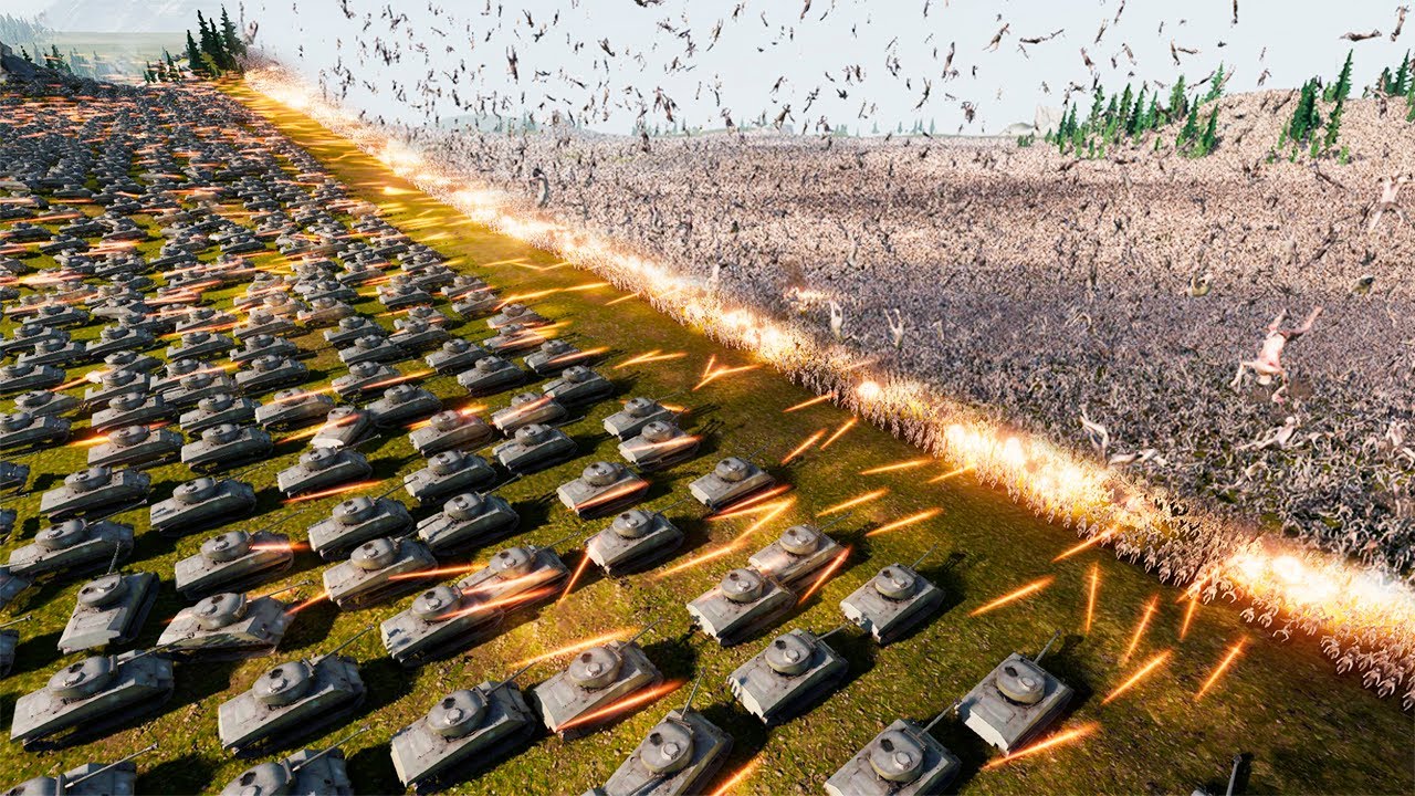 10.000 TANQUES VS 5.000.000 DE ZOMBIES | ULTIMATE EPIC BATTLE SIMULATOR 2
