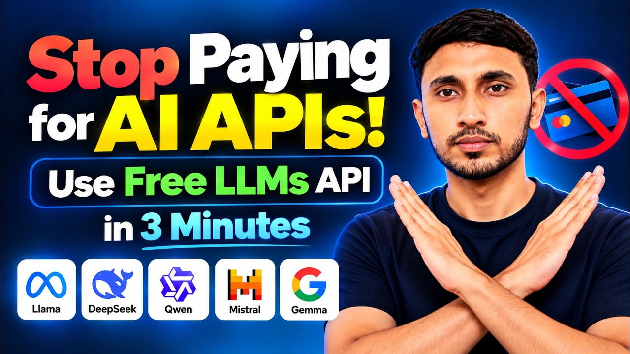 Хватит платить за API нейросетей! (Бесплатные LLM API за 3 минуты)