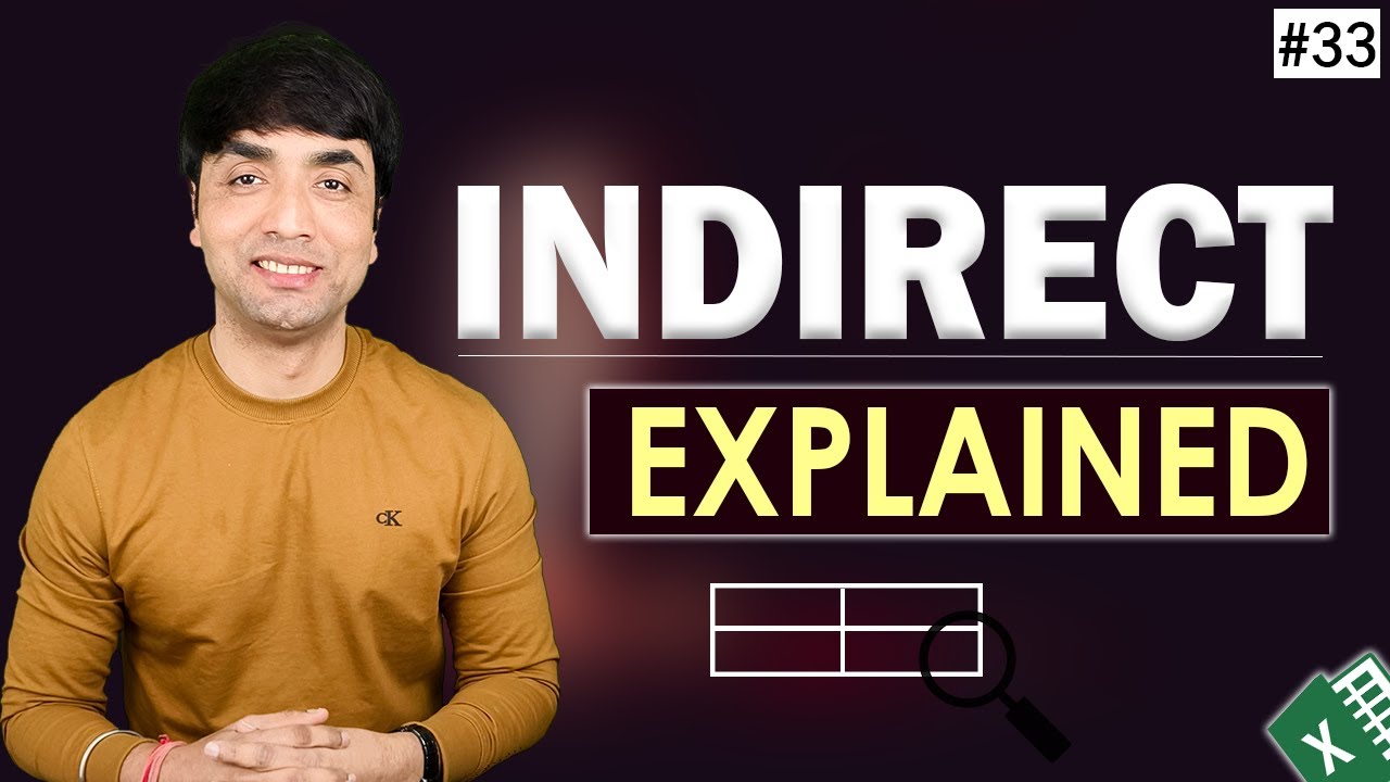 Excel INDIRECT Function Explained | Step by Step Excel INDIRECT Tutorial in Hindi