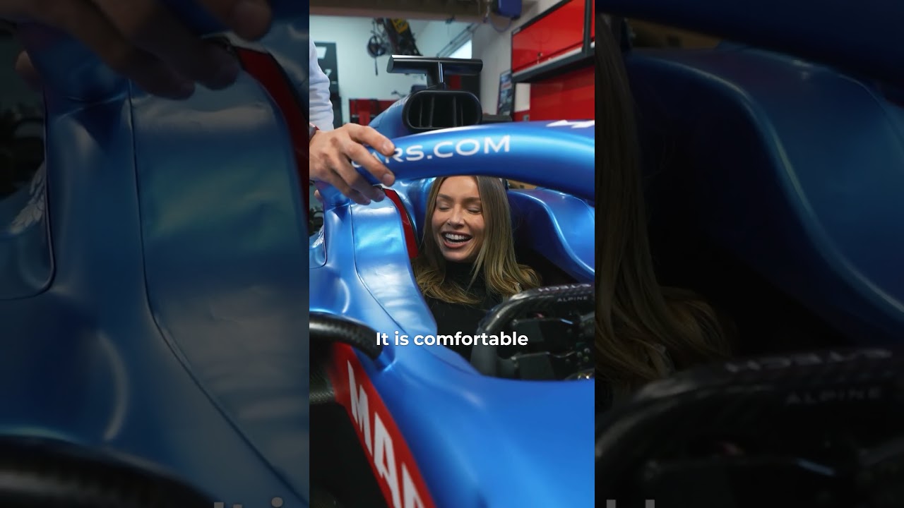 Check out my first YouTube video where my girlfriend Flavy sits in my F1 car for the first time! ☺️
