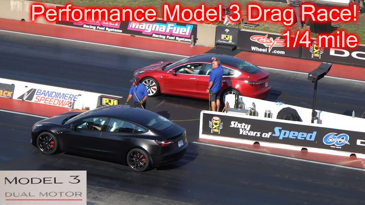 Tesla Performance Model 3 vs. Tesla Performance Model 3 Race!