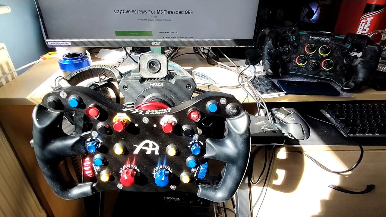 Ascher Racing F64 V3 wheel on Moza R12 base quick review and demo