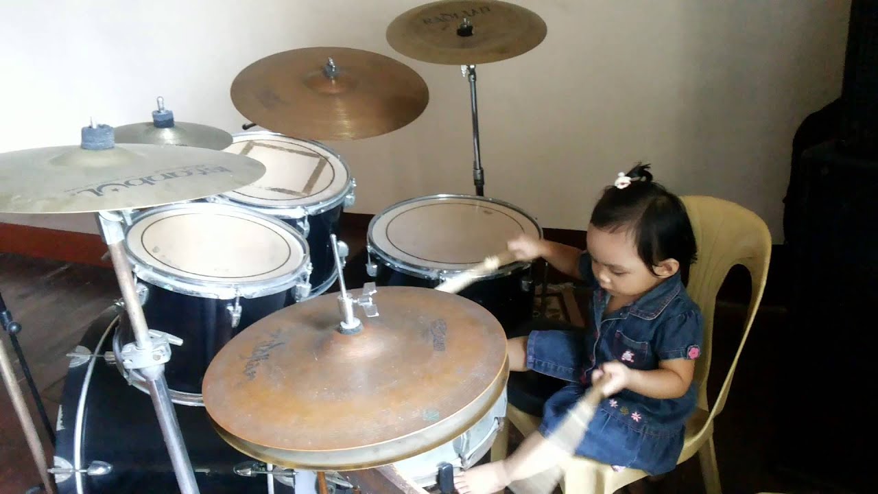 Baby is on the drum..
