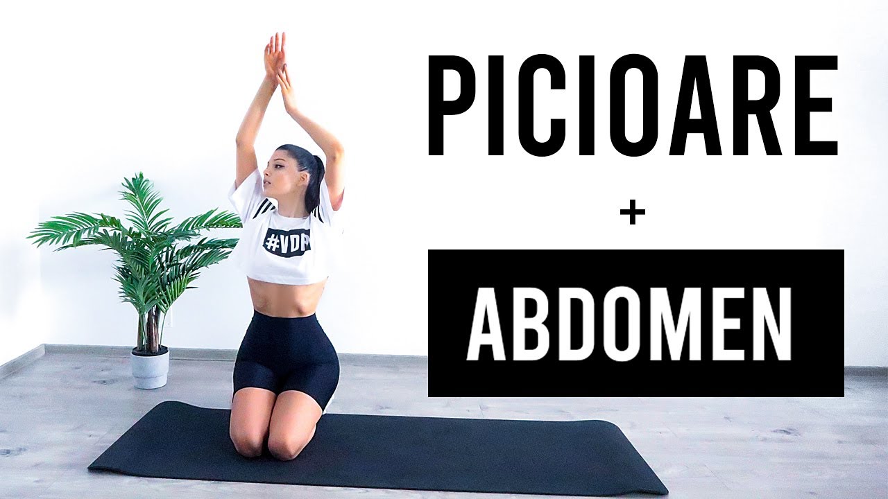 EXERCITII PENTRU PICIOARE SUBTIRI + ABDOMEN PLAT/ANTRENAMENT ACASA [HD]
