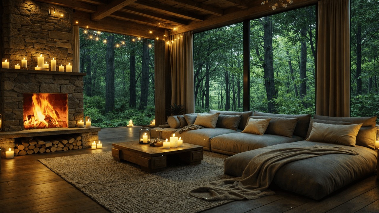 A Quiet Spring Morning in the Woods 🌿 Rain on the Roof & Gentle Forest Ambience