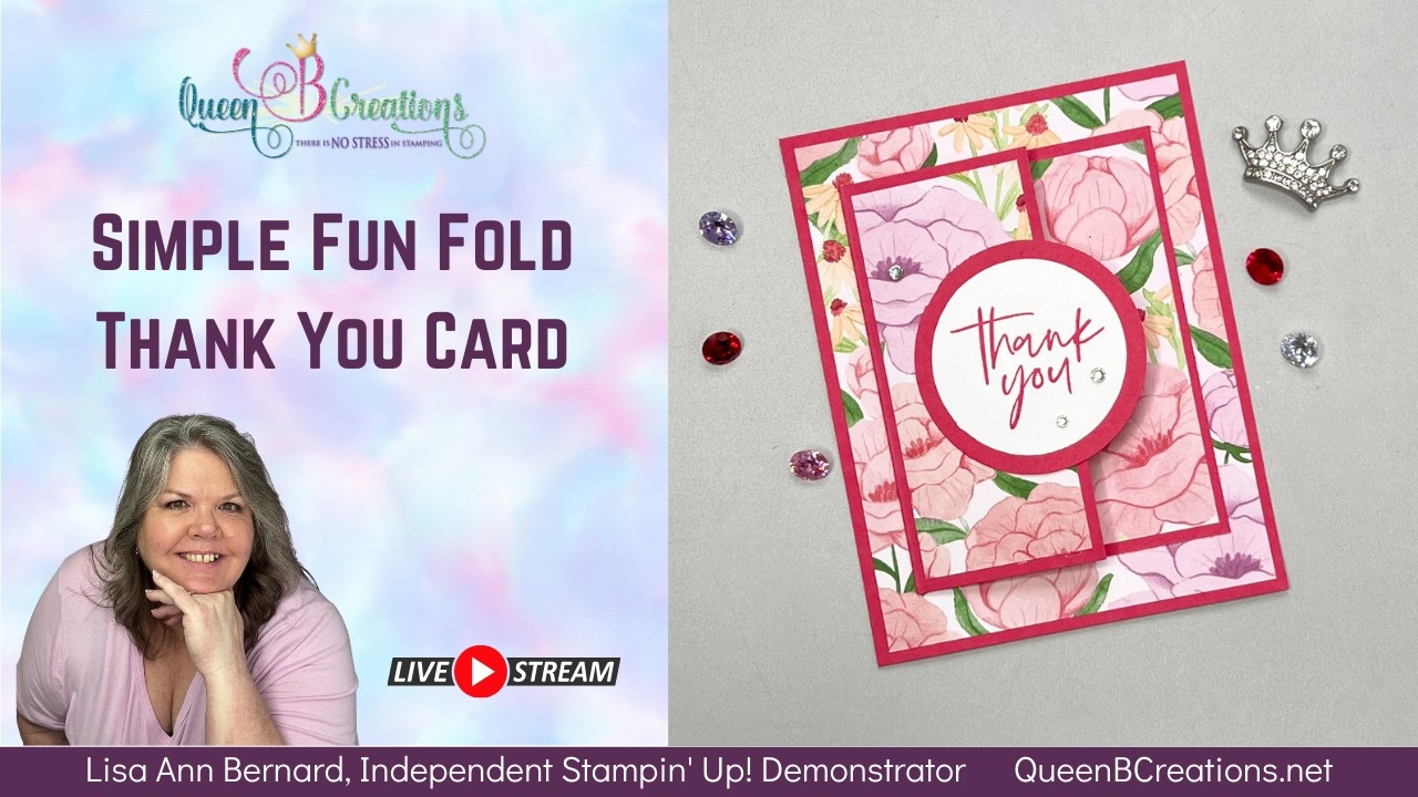👑 Simple Fun Fold Card using Stampin' Up! January Product of the Month Fabulous Sayings