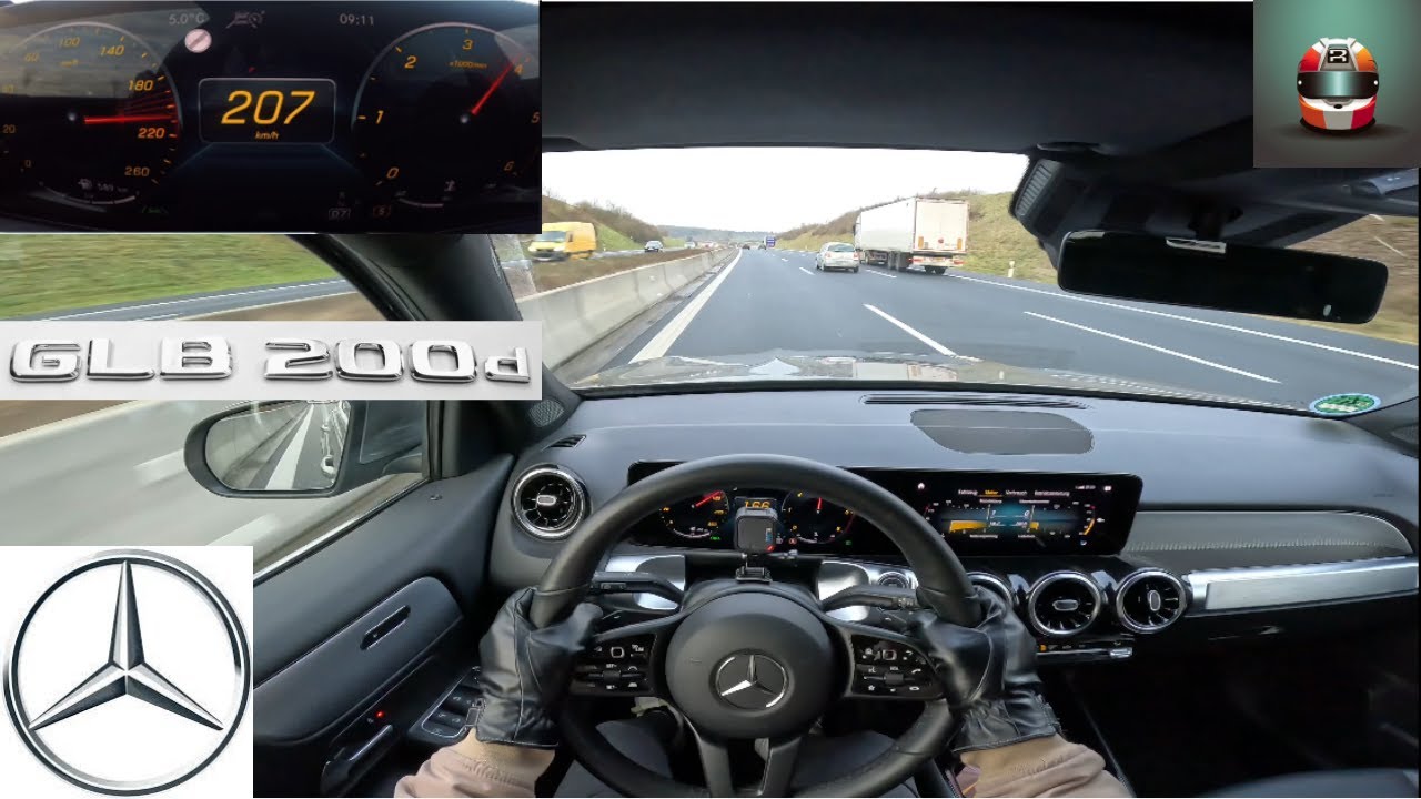 Mercedes Benz GLB 200d || 150HP || TOP SPEED on german Autobahn
