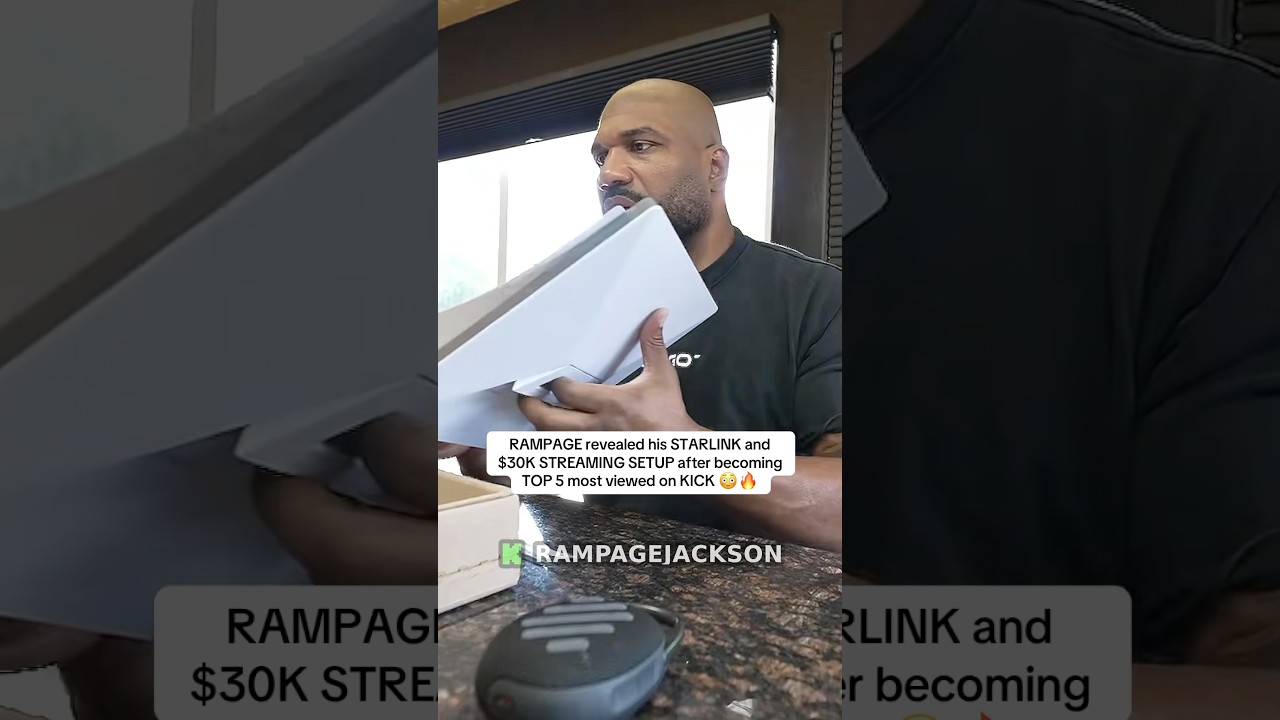 RAMPAGE revealed his STARLINK and $30K STREAMING #MMA #Rampage #StarLink #Streaming ￼￼