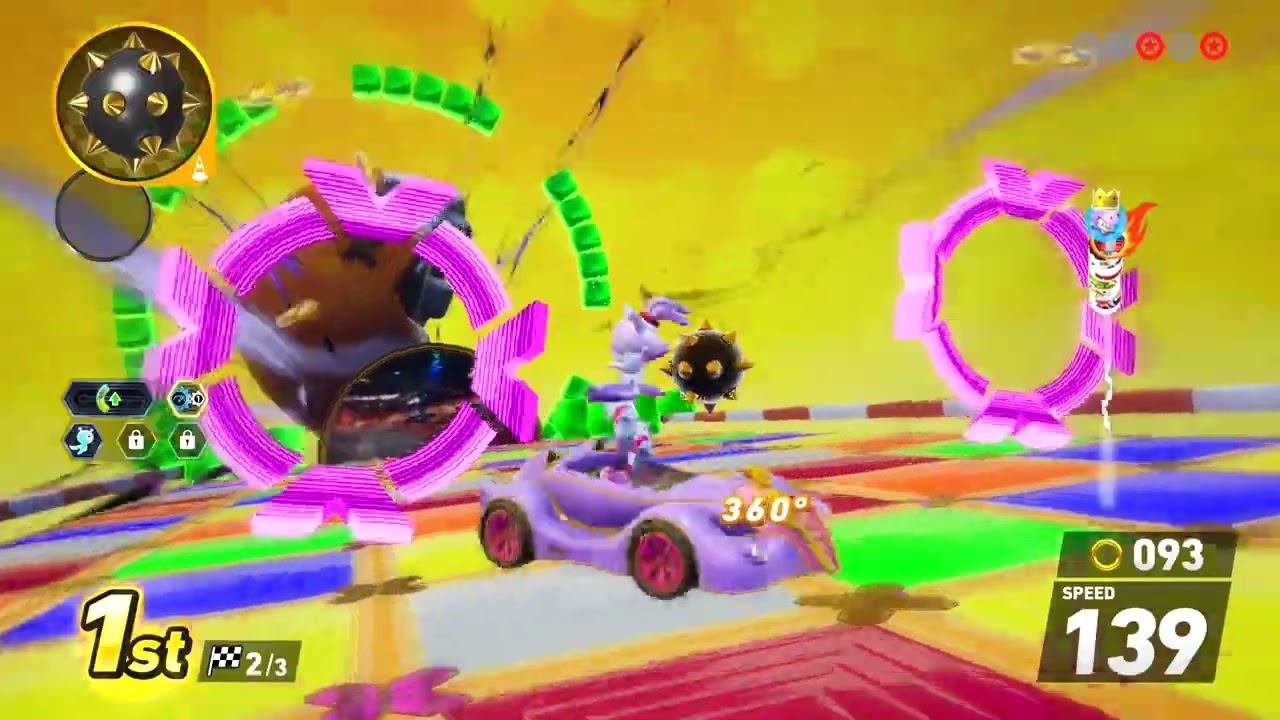 Sonic Racing: CrossWorlds - Blaze gameplay in Crystal Grand Prix (Normal Speed)