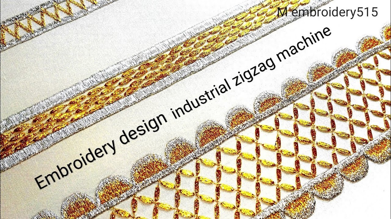 3 type Line Embroidery Design Borderline Machine Embroidery industrial zigzag machine