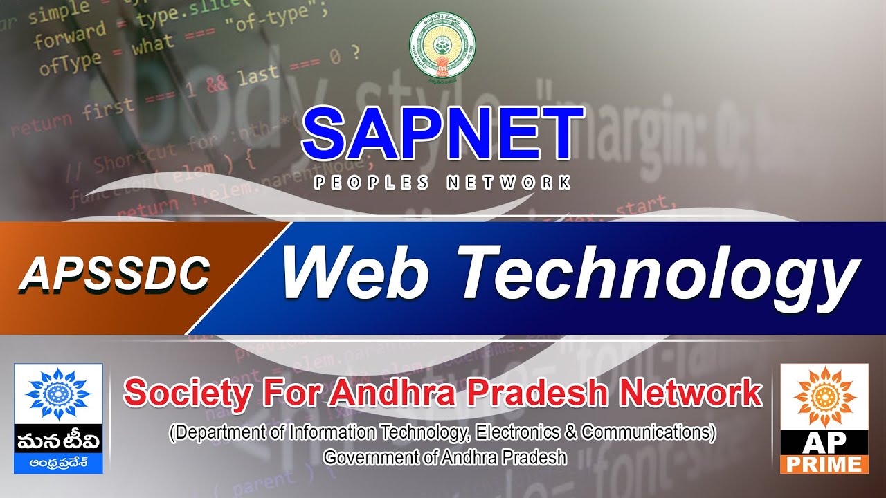 AP PRIME TV Live Stream || APSSDC || Web Technology   ||