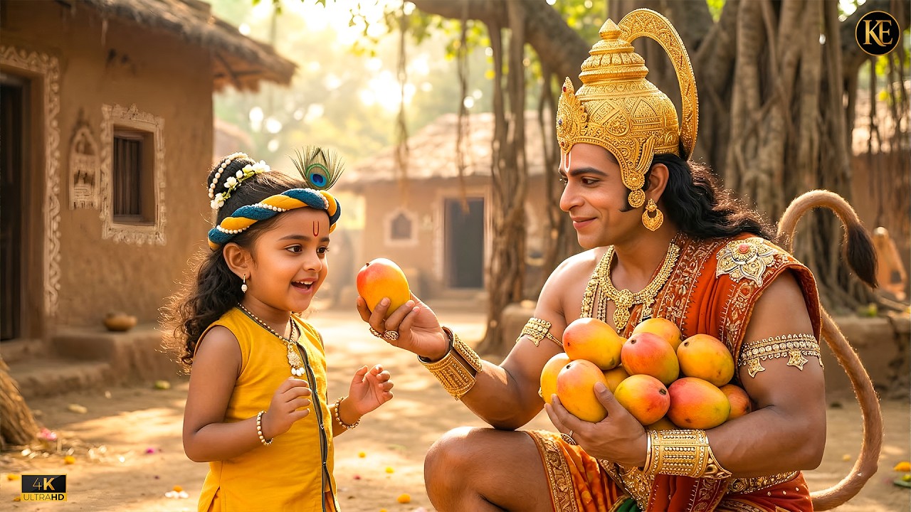 हनुमान जी ने बाल कान्हा को आम दिखाकर चिढ़ाया || यशोमती मईया के नंदलाला || Krishan leela