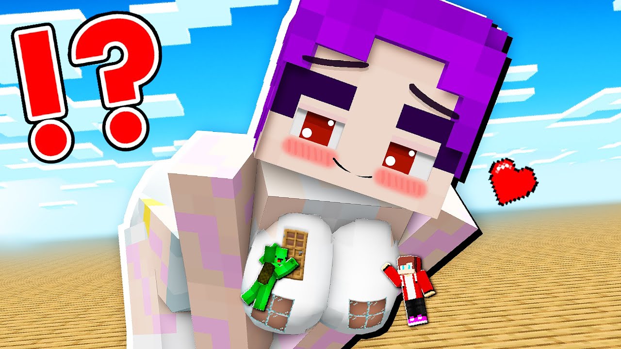 JJ and Mikey FOUND the SECRET BASE Inside RUMI GIRL BREAST !?  - Maizen Minecraft