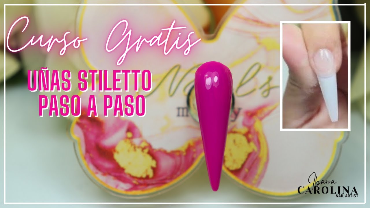 Uñas PUNTA STILETTO con TIP paso a paso | CLASE #8 Curso de Uñas GRATIS | Stiletto Nails