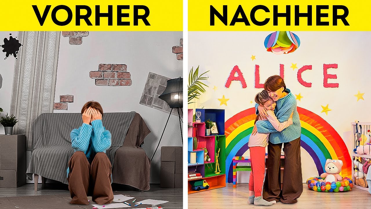 UNGLAUBLICHE REGENBOGEN-IDEEN 🌈 Kreative Raumrenovierung DIY!
