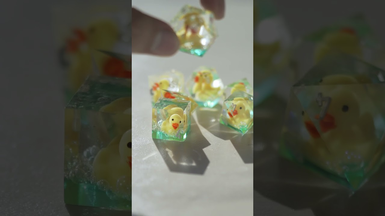 Have you seen our adorable Yellow Duck Resin Dice Set? 🦆🐥✨