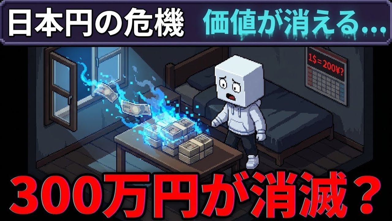 【警告】日本円は「紙くず」になる？ 1ドル200円時代に資産が3割消える理由。