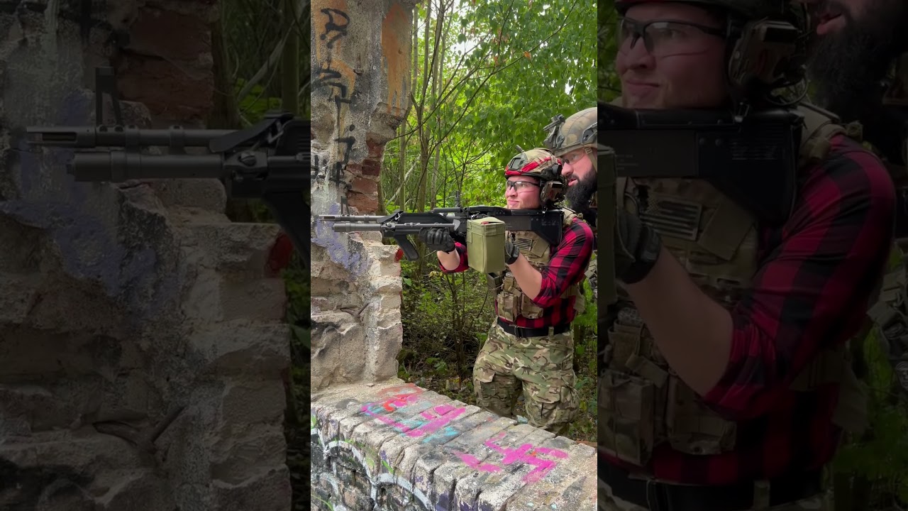 Kamar&aacute;d kulomet?😂 #airsoftnation #airsoft #airsoftcqb #army #military #fakegun #funny #soldier #fyp