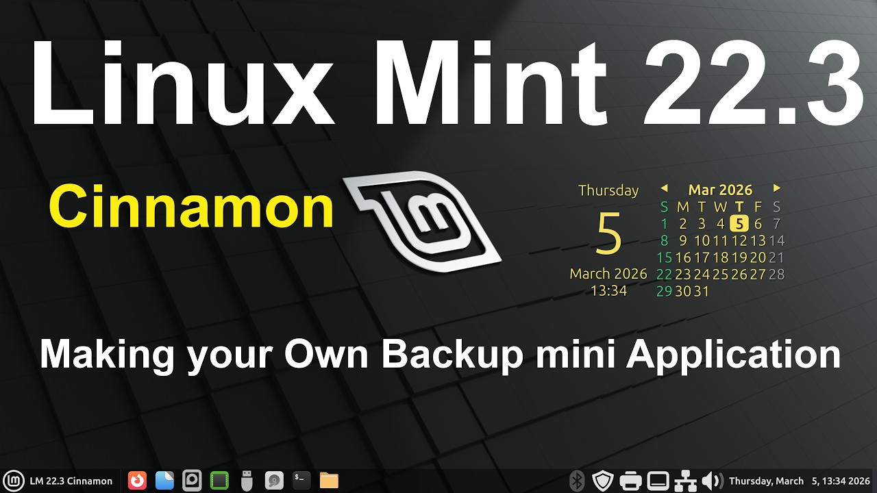 Linux Mint 22.3 - Cinnamon - Simple Back up Application Tips.