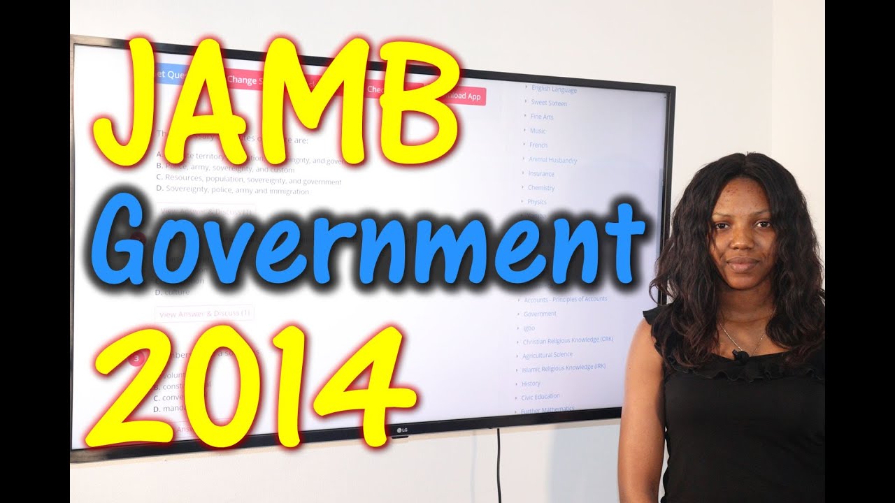 JAMB CBT Government 2014 Past Questions 1 - 24