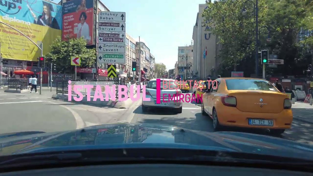 Beşiktaş ➡️ Emirgan CAR DRIVING (İstanbul) Sahilyolu Araba Turu (İstanbul Boğazı) Bosphorus