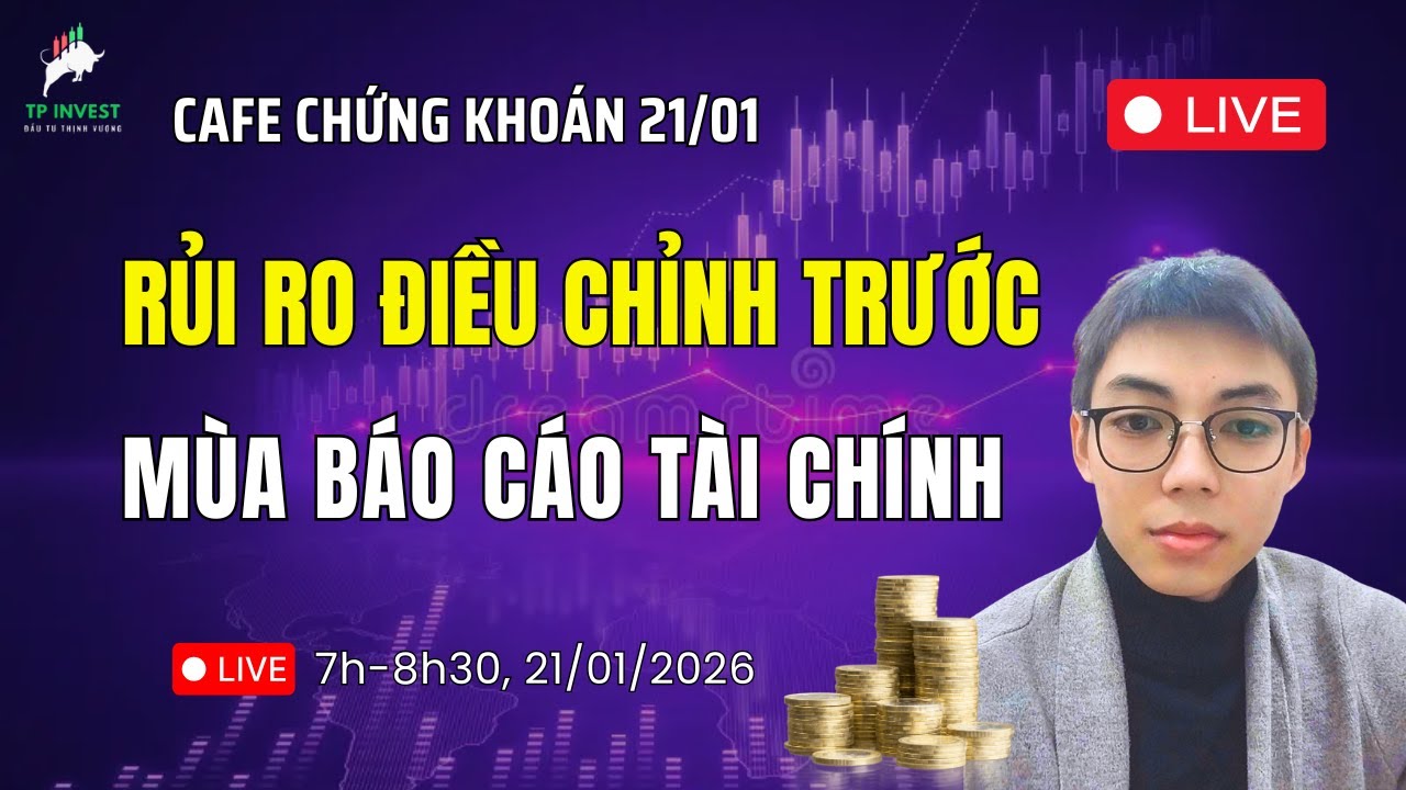 Cafe Chứng Khoán 21/01: RỦI RO ĐIỀU CHỈNH TRƯỚC MÙA BÁO CÁO TÀI CHÍNH