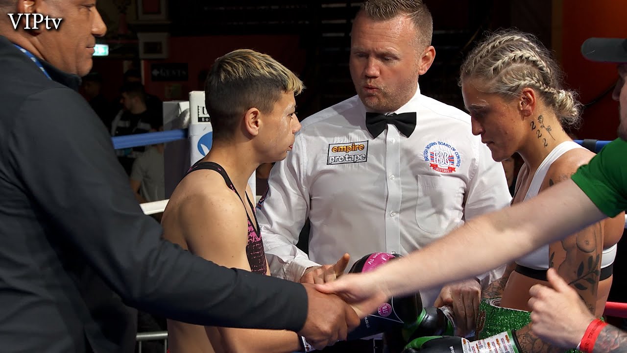 Charlotte Powell v Gabriella Mezei at VIP's show in Liverpool's Olympia on 23.04.22