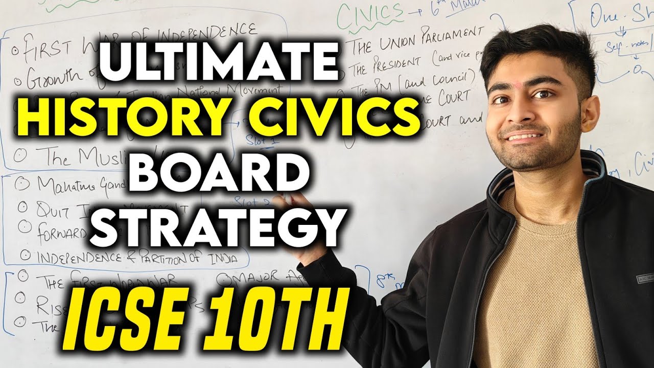 ICSE 10th : Score 80/80 in History Civics! Board exam 2025 | 3 Day Strategy 🔥