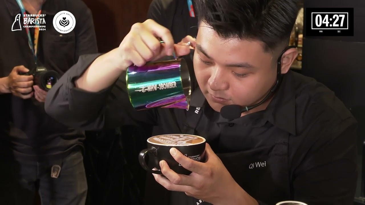 Latte Art Championships 2024 Semi-Final, Qi Wei, Starbucks Singapore Market