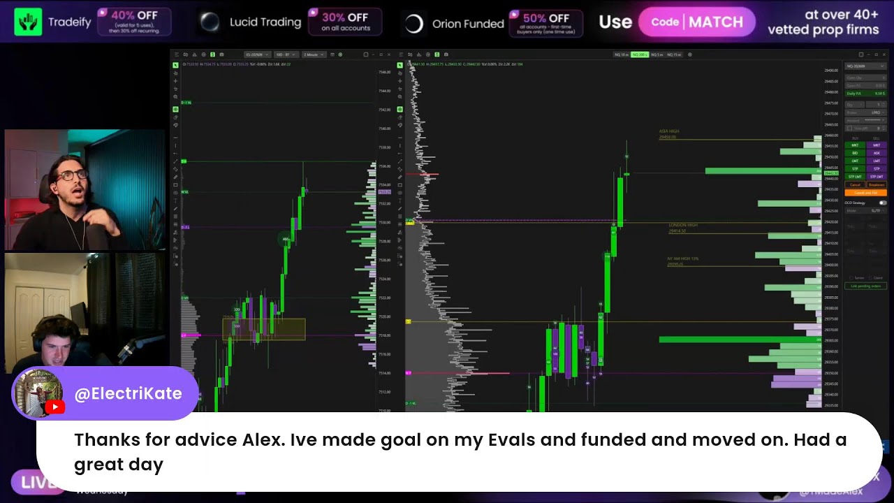 Live Futures Trading | London & New York Session | Prop Firm Match TV