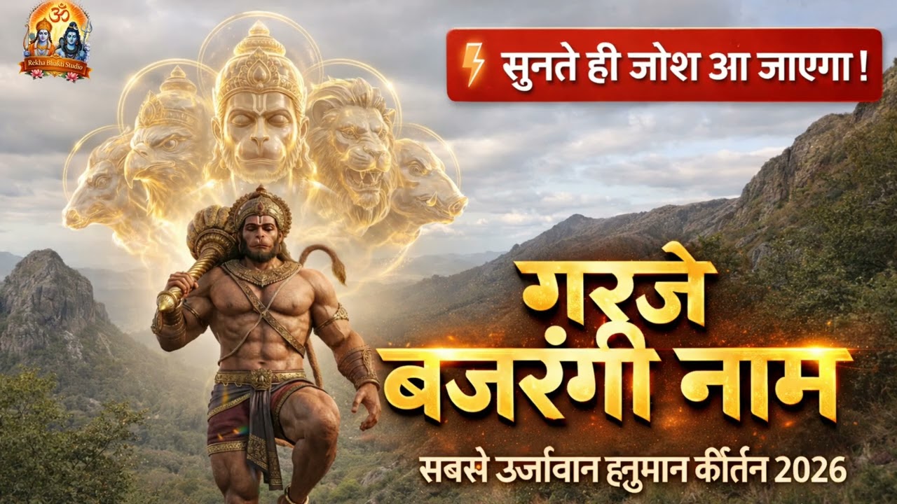 Garje Bajrangi Naam | Sabse Urjavan Hanuman Kirtan 2026 | Bhakti Energy | Rekha Bhakti Studio