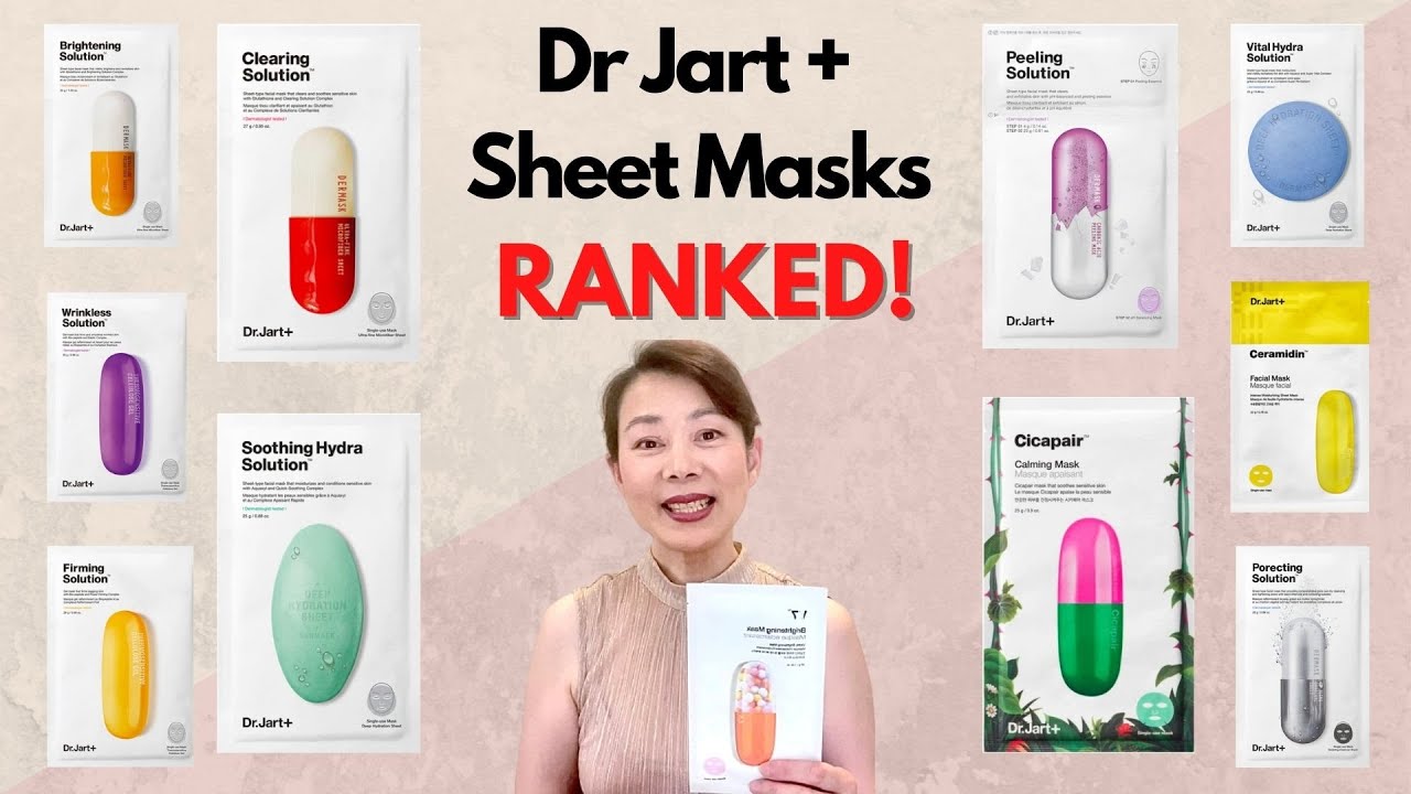 Dr. Jart+ RANKED sheet mask review (part 4) - the entire collection of 11 Dr. Jart sheet masks