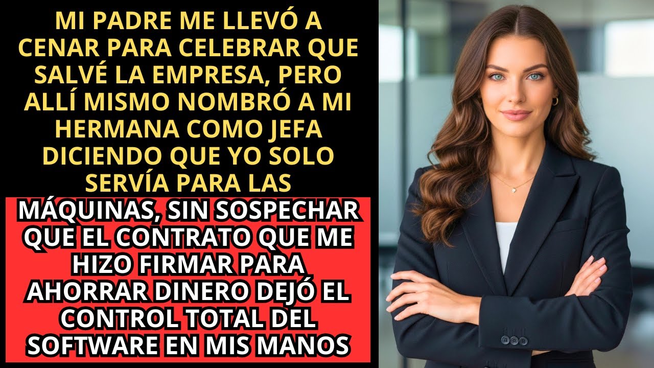 Mi software salvó a nuestra empresa de la bancarrota, y mi padre dijo: Tu hermana se hará cargo.
