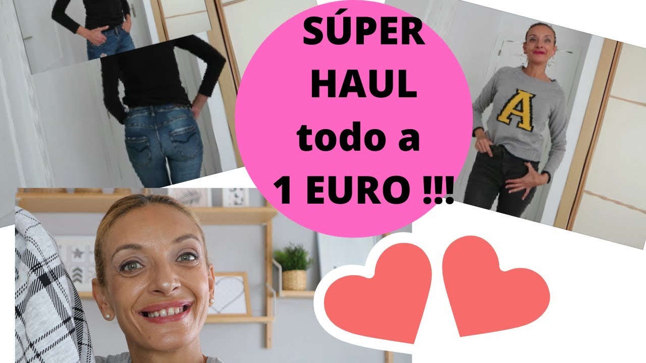 CHOLLAZOS DEL MERCADILLO ,ROPA POR  1 EURO!!!! super haul