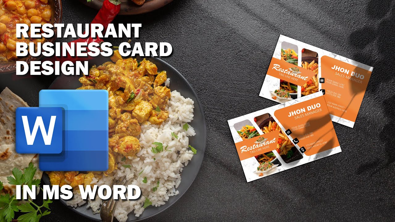 restaurant business card design full video