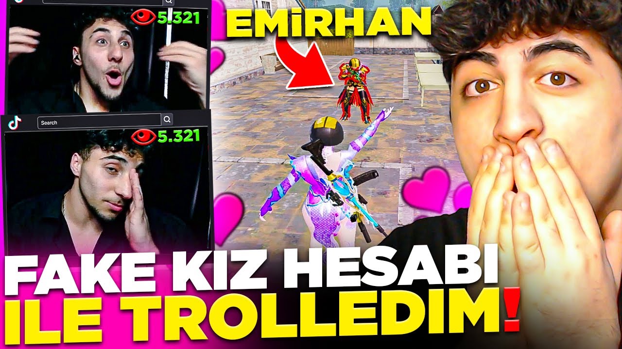 FAKE KIZ HESABIYLA EMİRHAN KURİ'Yİ TROLLEDİM! (AĞLADI) | PUBG Mobile