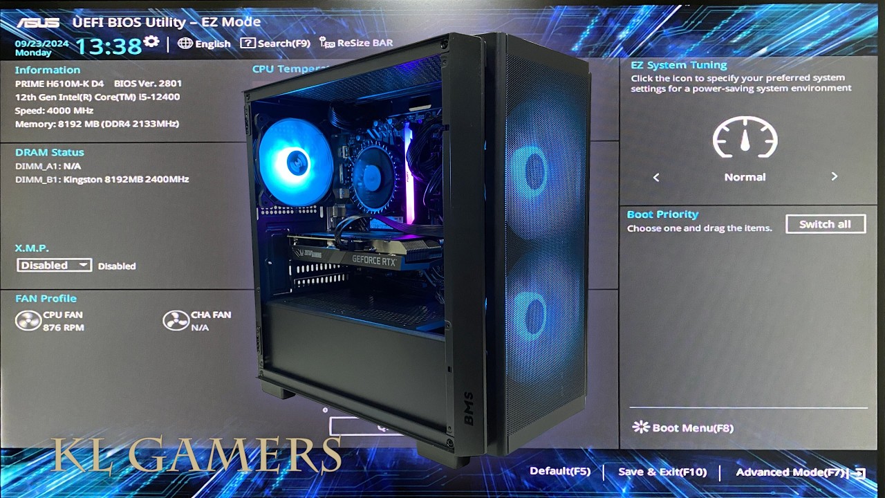 intel Core i5 12400 ASUS PRIME H610M-K D4 ZOTAC RTX3060 BMS Gaming PC Build
