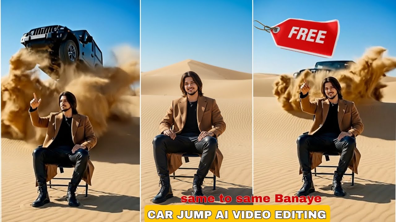 Instagram Trending Car Entry Video Editing | Make A Car Jump Ai Video Editing for Free