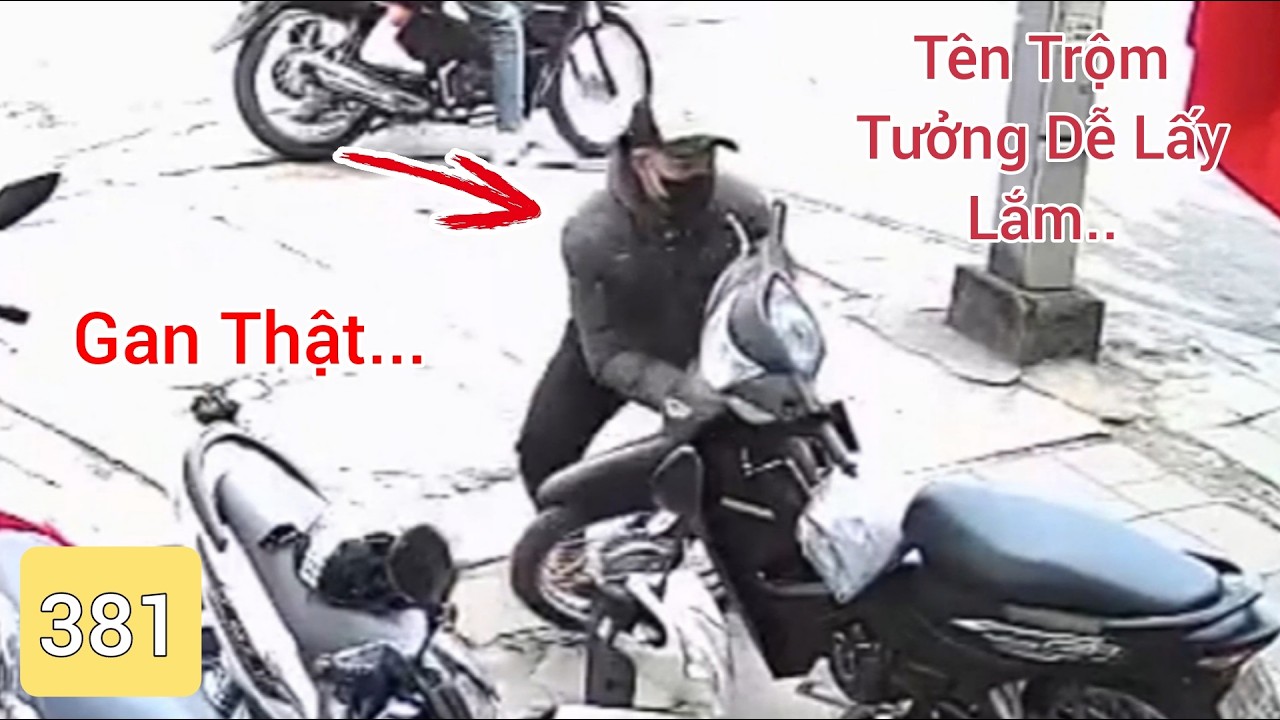 Tên trộm tưởng dễ lấy xe lắm ai ngờ đâu phải nhanh chân bỏ chạy...
