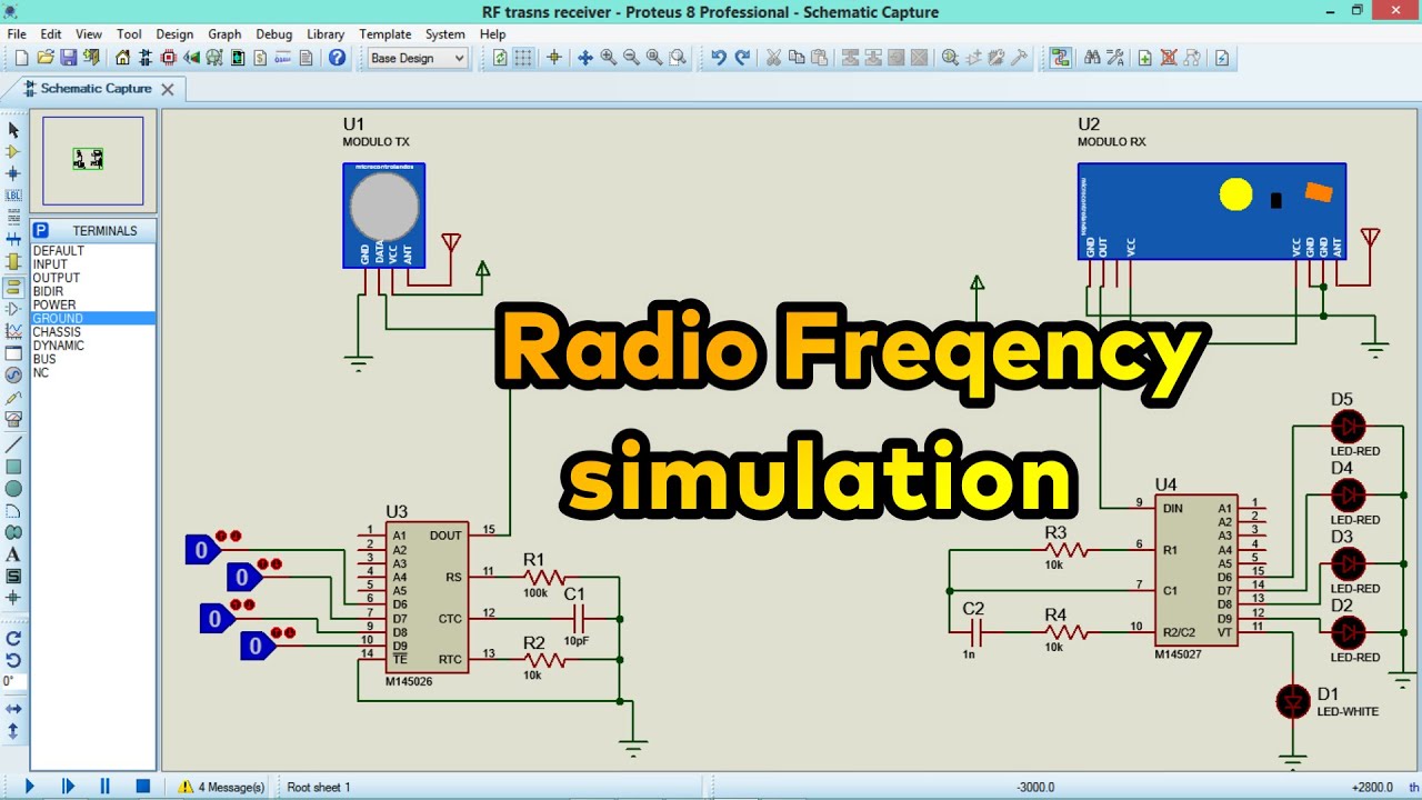 RF Transmitter and Receiver || How to simulate RF module || Proteus simulation || E Infotainment