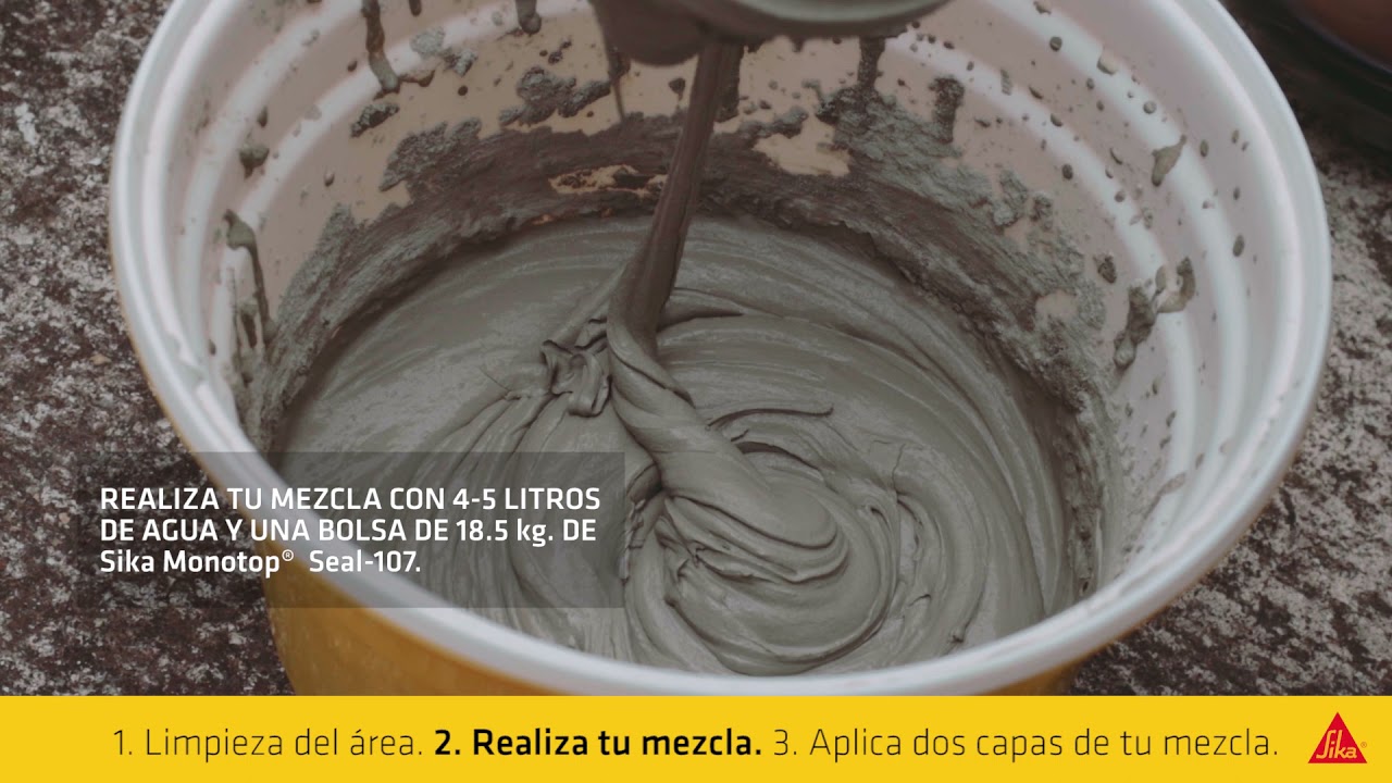 Impermeabiliza tus tanques de concreto, cisternas, albercas y tuberías con Sika MonoTop® Seal-107