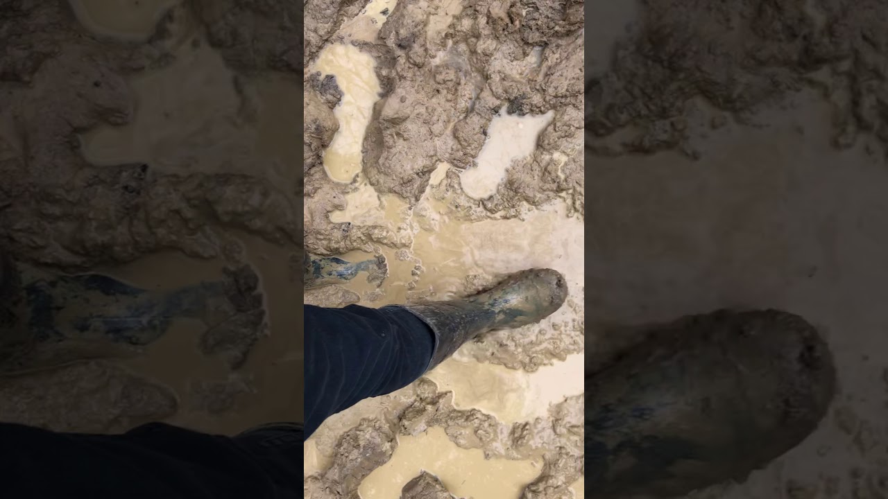 Muddy Wellies in Puddle Part 1